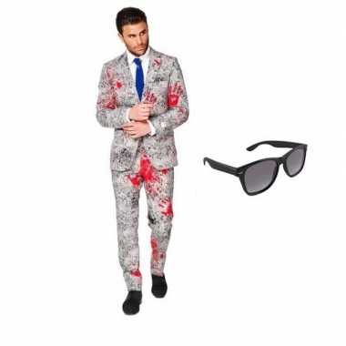 Zombie heren pak maat (xl) gratis zonnebril